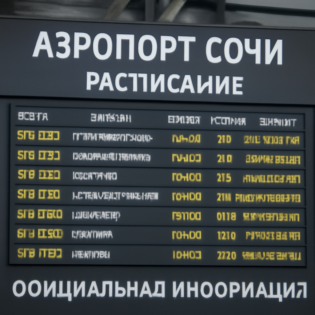 Аэропорт сочи официальный расписание - подробная информация