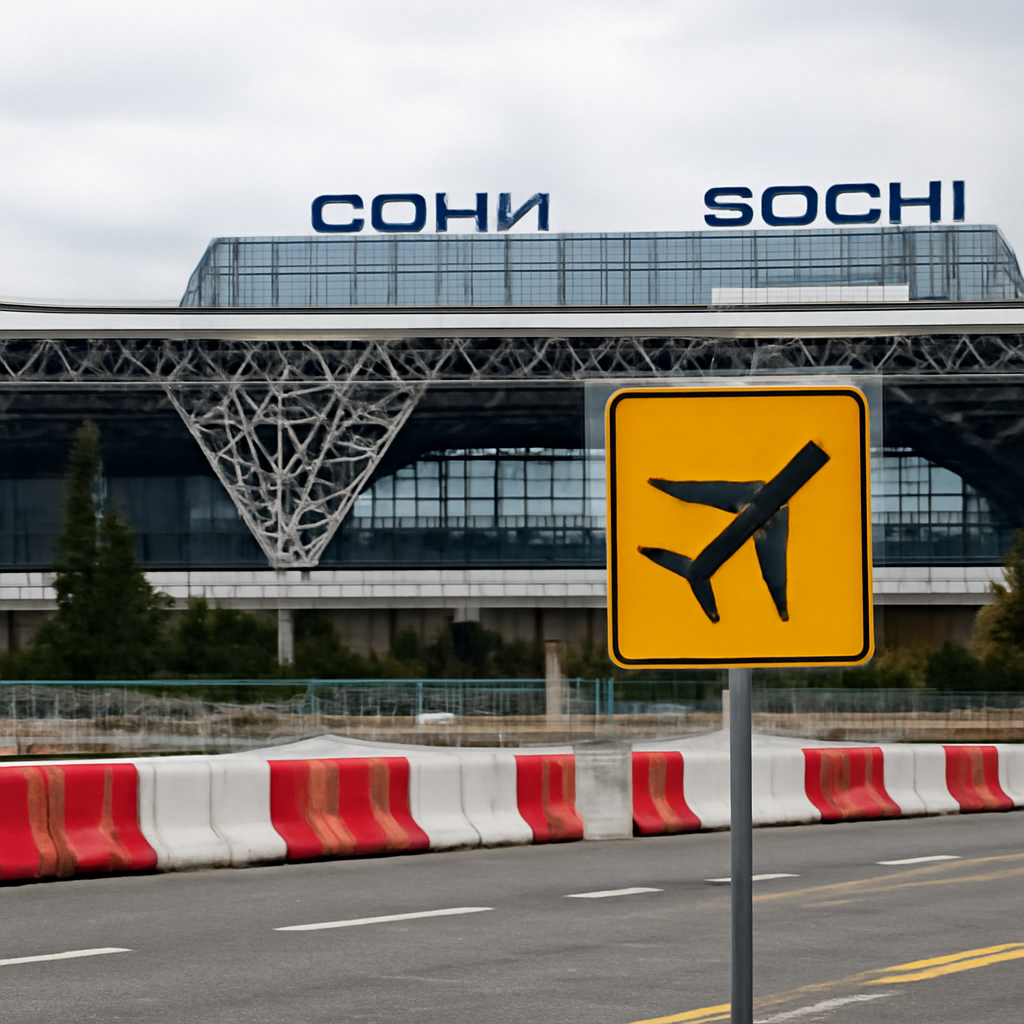 Аэропорт Сочи снова приостановил работу