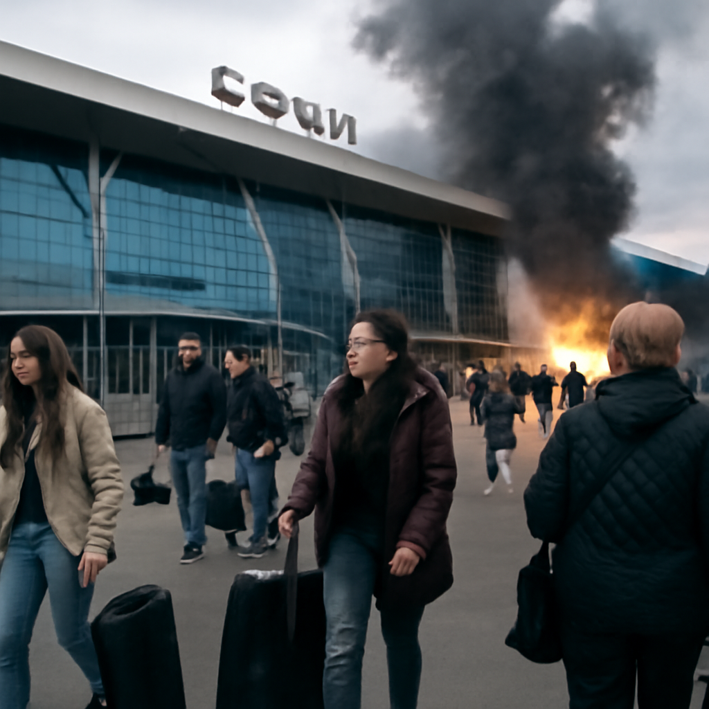 Атака на аэропорт Сочи: рейс в Омск задержан, пассажиры эвакуированы