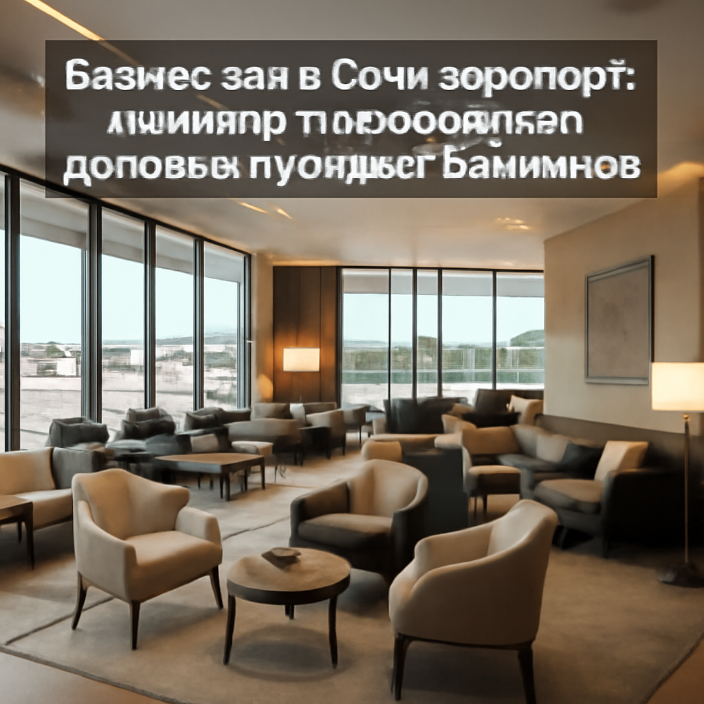 Бизнес зал в Сочи аэропорт: комфорт и статус для деловых путешественников