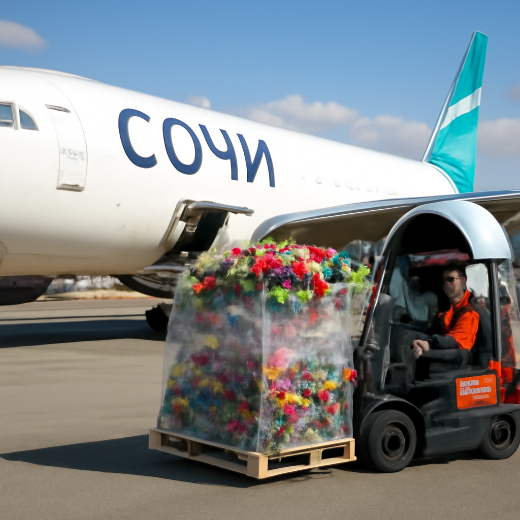 К 8 Марта из аэропорта Сочи отправили 71 тонну цветов
