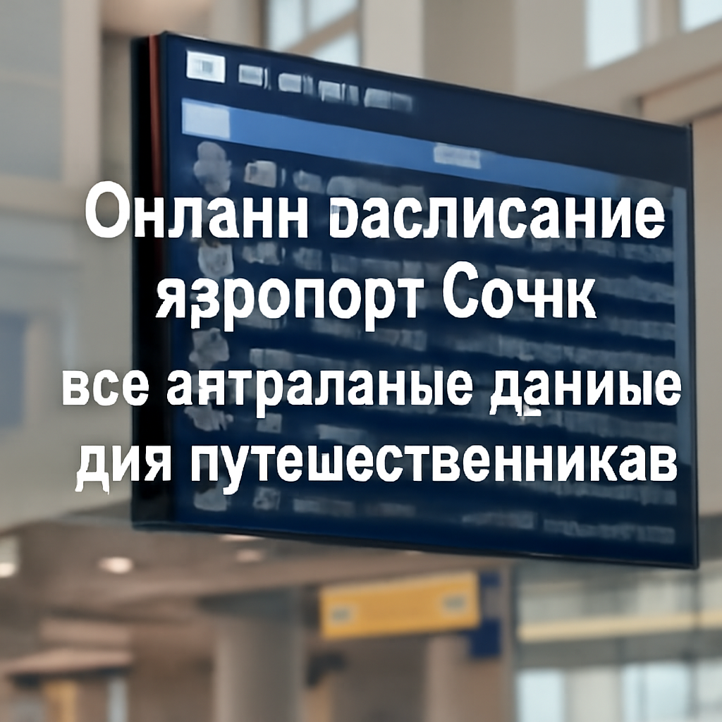 Онлайн расписание аэропорт Сочи: все актуальные данные для путешественников