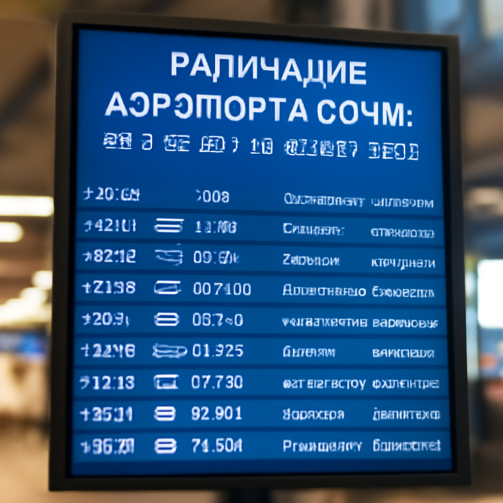 Расписание аэропорта Сочи: все, что нужно знать перед поездкой