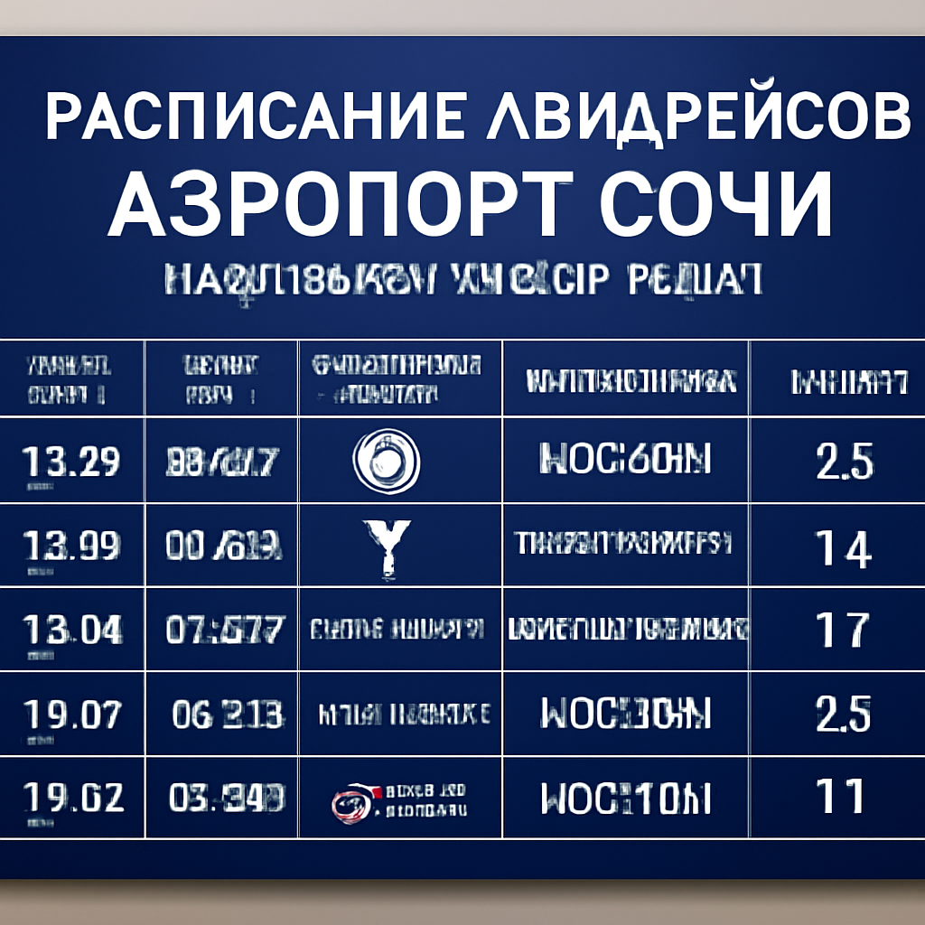 Расписание авиарейсов аэропорта сочи - подробная информация