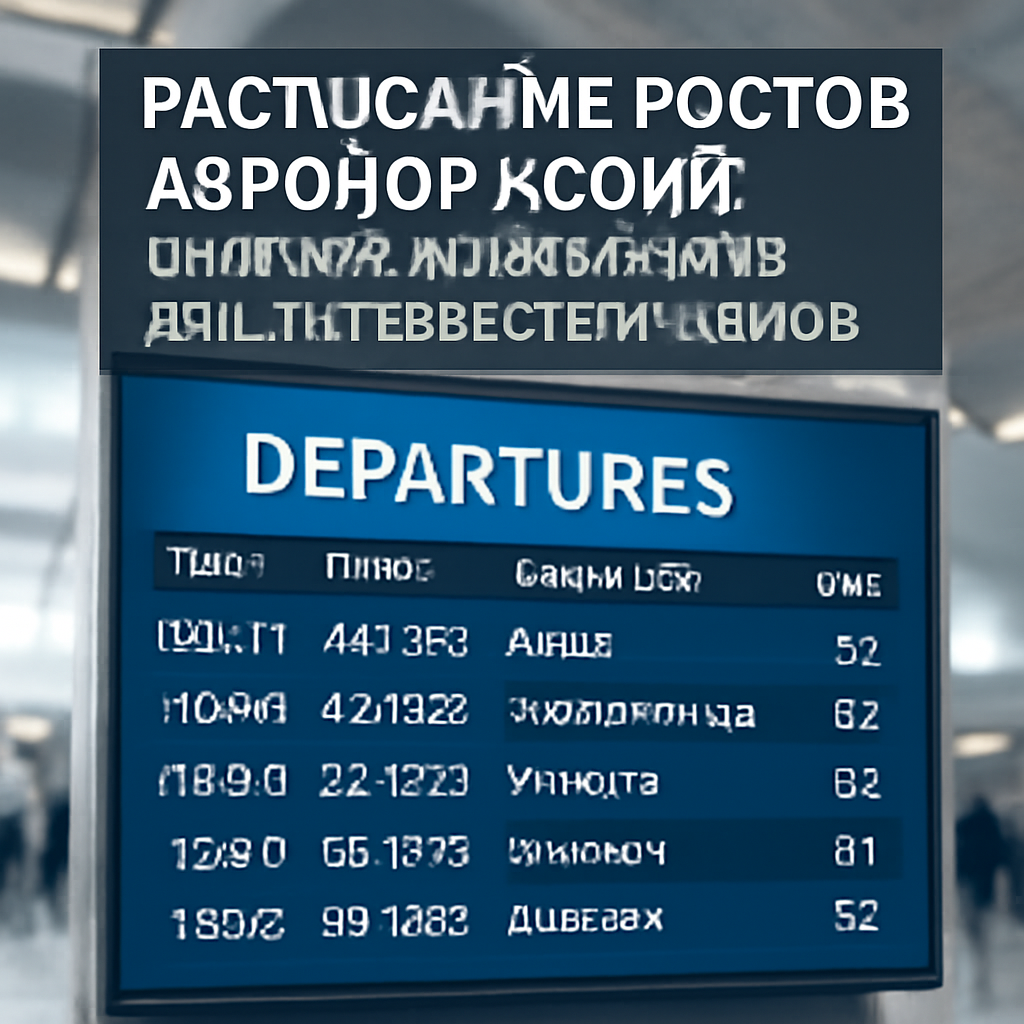 Расписание Ростов аэропорт Сочи: важная информация для путешественников