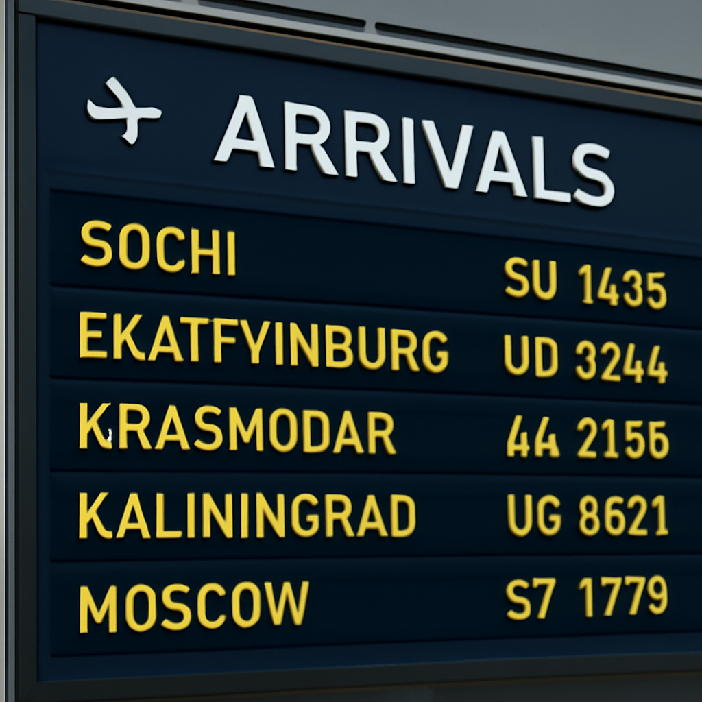 Самолет Сочи сегодня табло прилета — актуальная информация для путешественников