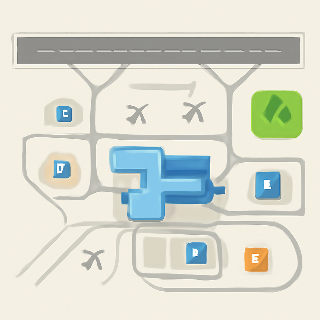 Схема аэропорта Адлер: план, схема, карта и полезная информация