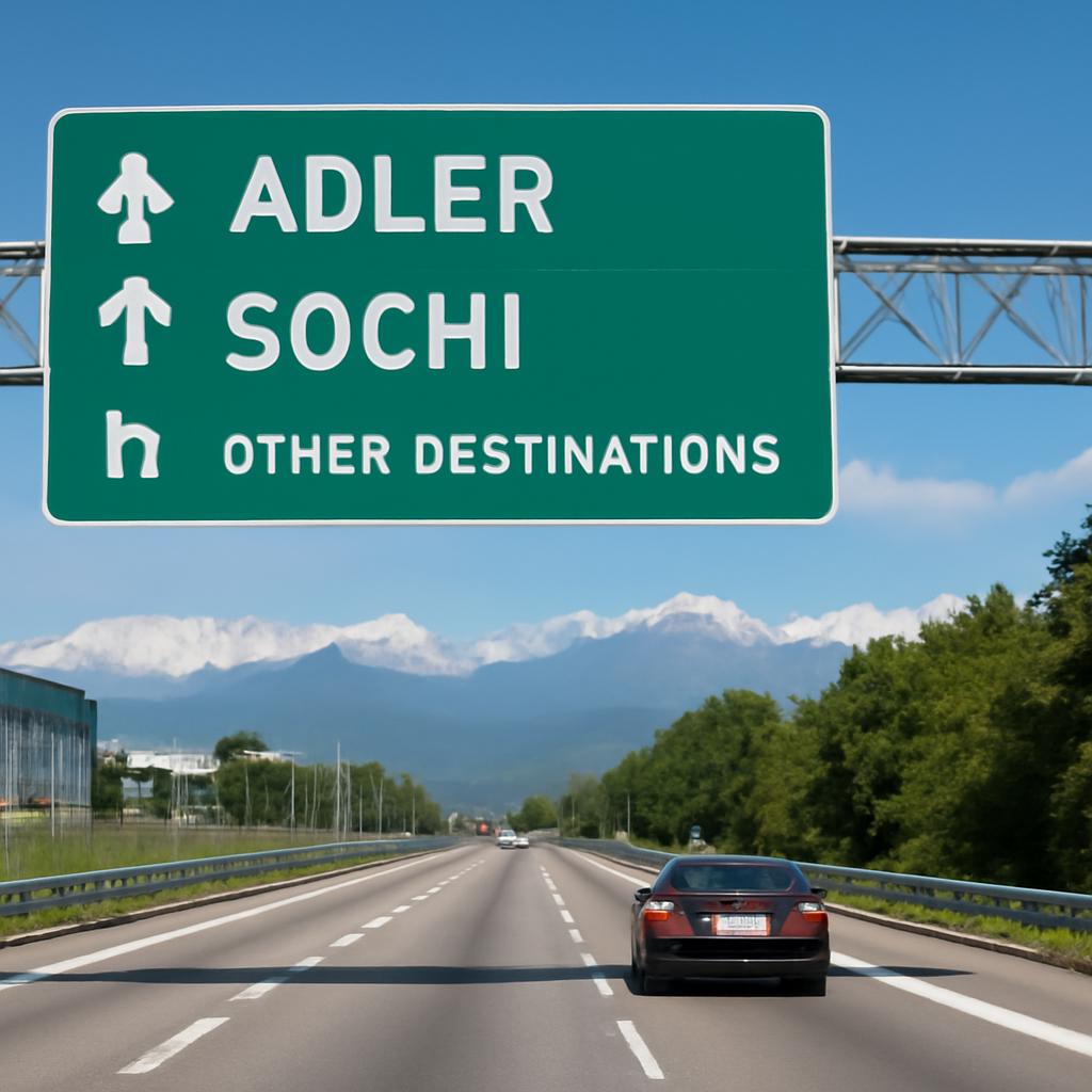 Сколько ехать от аэропорта Адлера до Сочи и других популярных направлений