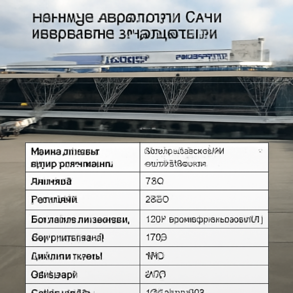 Таблица аэропорта сочи - подробная информация