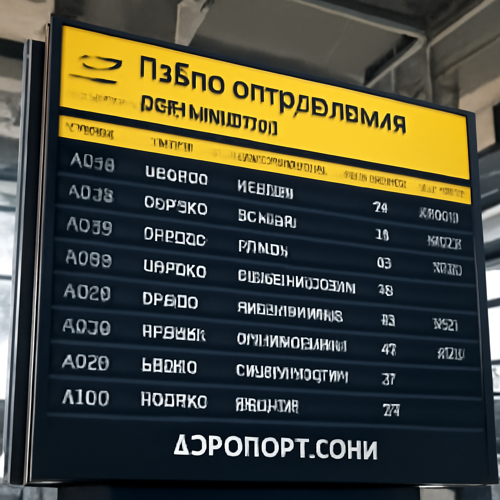 Табло отправления аэропорта сочи - подробная информация