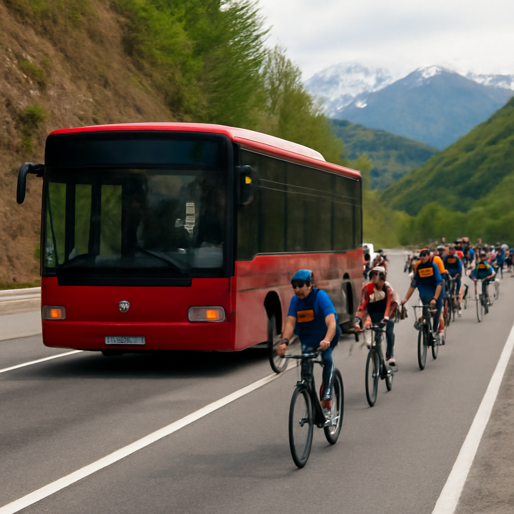 В горном кластере Сочи временно изменится движение автобусов из-за велогонки