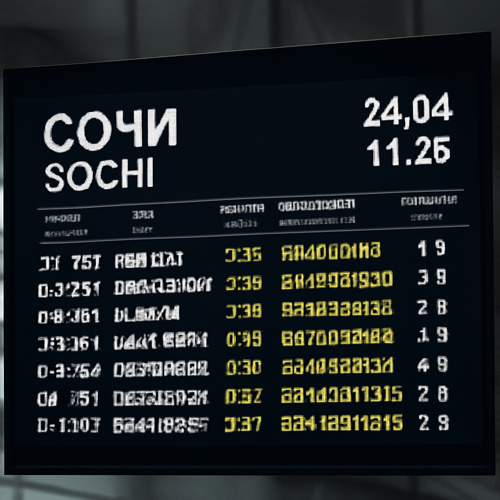 Весь необходимый информационный обзор: табло аэропорта Сочи сегодня