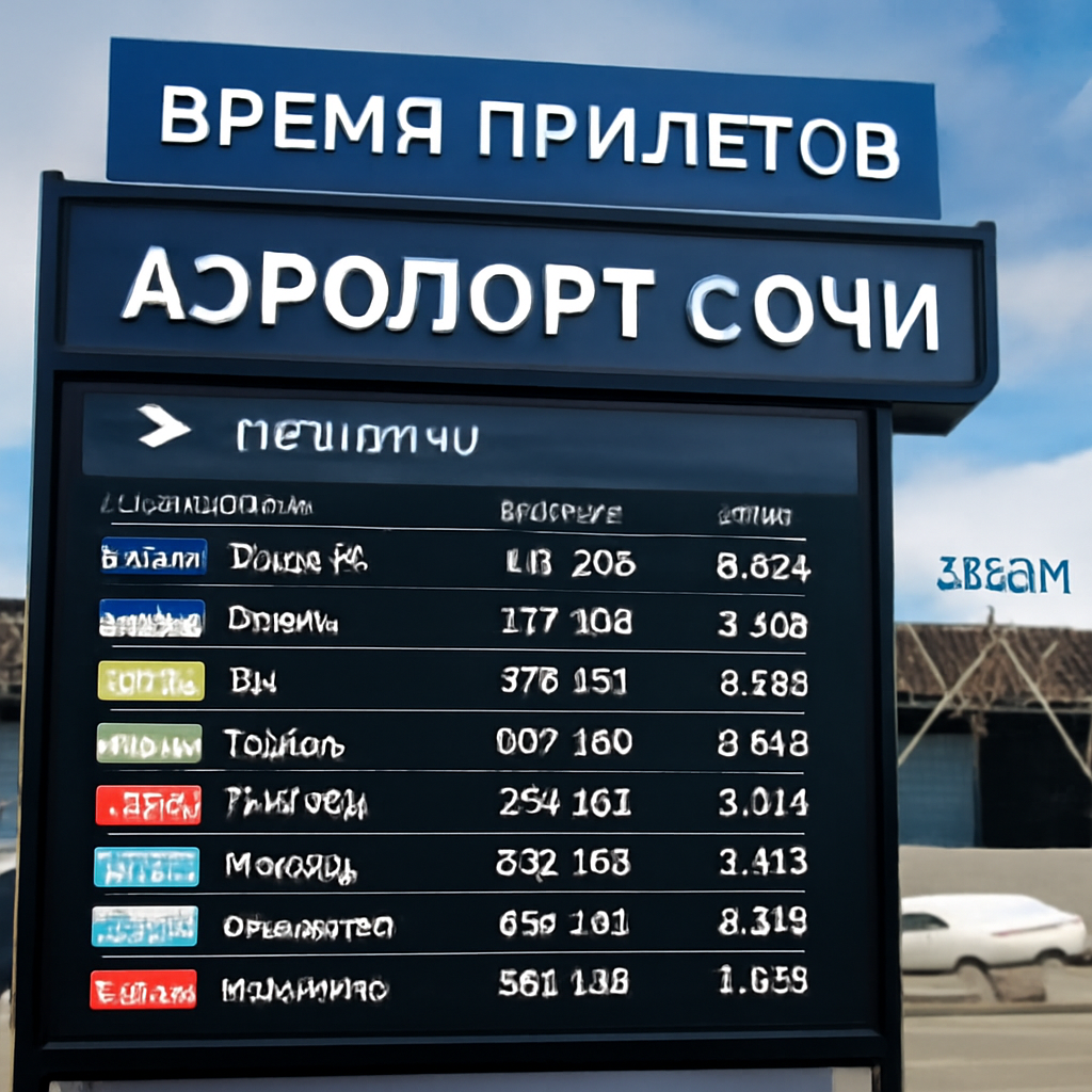 Время прилетов аэропорт сочи - подробная информация