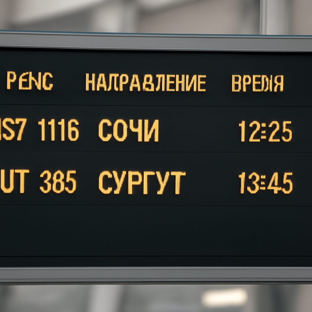 Задержки рейсов в Челябинске: информация о задержках в направлениях Сочи и Сургут